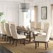 Laurel Foundry Modern Farmhouse® Heinz Extendable Dining Set Wood/Upholstered Chairs in Brown, Size 30.0 H in | Wayfair
