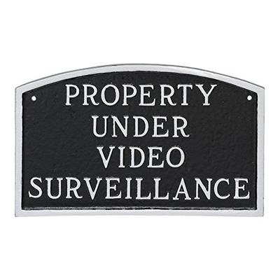 Montague Metal Products Property Under Video Surveillance Statement Plaque, Black/Silver Letter, 13"