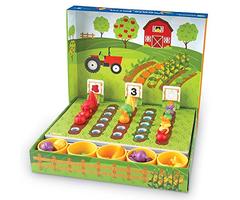 Learning Resources Veggie Farm Sorting Set, Pretend Play Food, 46 Pieces, Ages 3+