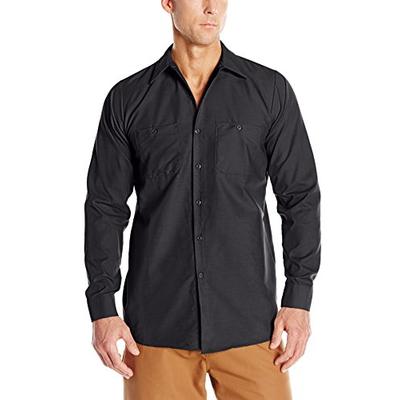 Red Kap Men's Industrial Work Shirt, Regular Fit, Long Sleeve, Charcoal Large/Tall