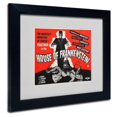 House of Frankenstein Artwork by Vintage Apple Collection, Black Frame, 11 by 14-Inch