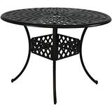 Sunnydaze Round Patio Dining Table, Outdoor Durable Cast Aluminum Construction with Crossweave Desig screenshot. Patio Furniture directory of Outdoor Furniture.