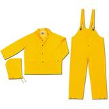 MCR Safety 2003X3 Classic PVC/Polyester 3-Piece Rainsuit with Attached Hood, Yellow, 3X-Large screenshot. Specialty Apparel / Accessories directory of Specialty Apparel.