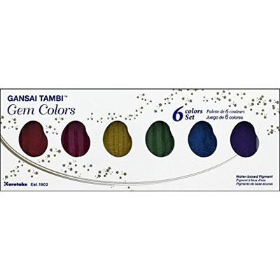 Kuretake KUR03589 Gansai Tambi 6 Color Set