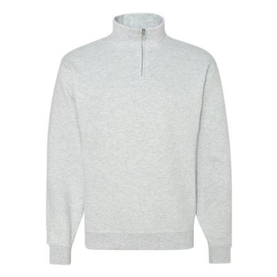Jerzees Adult NuBlend Quarter-Zip Cadet Collar Sweatshirt, White, XXX-Large
