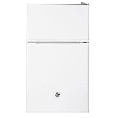 GE Appliances 3.1 Cubic Foot Freestanding Double Door Compact Refrigerator, White