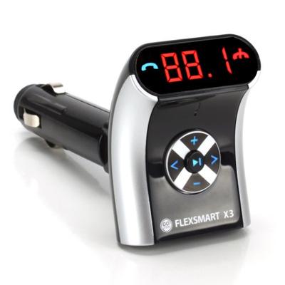 GOgroove FlexSMART X3 Mini Bluetooth FM Transmitter with Hands-free Calling , Audio Playback and USB
