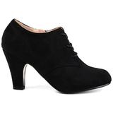 Brinley Co. Womens Vintage Round Toe High Heel Lace-up Faux Suede Booties Black, 9 Wide Width US screenshot. Shoes directory of Clothing & Accessories.