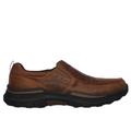 Skechers Men's Relaxed Fit: Expended - Seveno Sneaker | Size 12.0 | Brown | Leather/Synthetic/Textile