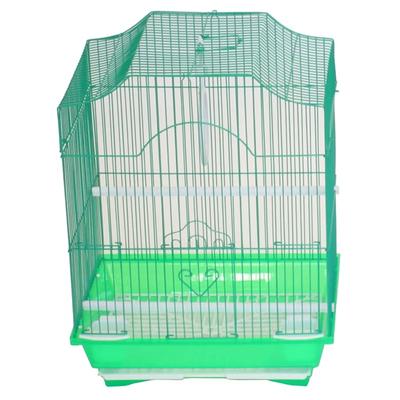 YML Green Cornerless Flat Top Bird Cage, Small