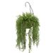 Gracie Oaks Faux Asparagus Fern Hanging Basket Ivy Plant Plastic in White | 44 H x 18 W x 18 D in | Wayfair 21F3BC1435F14595AC8D26019CB50FE9