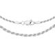 Tuscany Silver Women's Sterling Silver 1.8 mm Diamond Cut Rope Chain Necklace of Length 61 cm/24 Inch