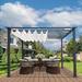 Paragon-Outdoor Florence 11 ft. x 11 ft. Aluminum Pergola in Powder-Coated Finish w/ adjustable canopy in Gray | 93 H x 199 W x 138 D in | Wayfair
