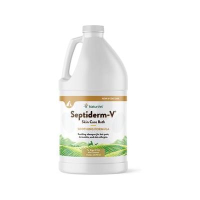 NaturVet Septiderm-V Soothing Formula Dog & Cat Skin Care Shampoo Bath, 1-gal bottle