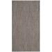 "Courtyard Collection 2'-7"" X 5' Rug in Black And Light Grey - Safavieh CY8653-37621-3"