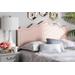 Baxton Studio Nadeen Modern Light Pink Velvet Fabric Queen Size Headboard - BBT6622-Light Pink-HB-Queen