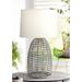 Pacific Coast Lighting Oahu Cool Gray Open Rattan Basket Table Lamp