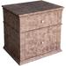 Gracie Oaks Graber 2 - Drawer Solid Wood Nightstand Wood/Upholstered in Brown | 26.5 H x 26.5 W x 20 D in | Wayfair