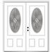 Verona Home Design Grace Primed Steel Prehung Front Entry Door Metal | 82.25 H x 74 W x 80 D in | Wayfair ZZ3656860R