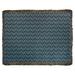 Ebern Designs Leffel Heavy Ombre Woven Cotton Blanket Cotton in Gray/Blue/Black | 52 H x 37 W in | Wayfair 43819ABECF354C4183D1A46F80FE4CAD