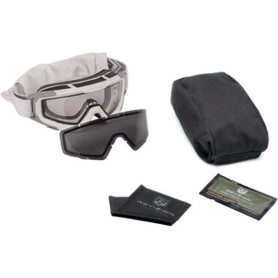 Revision I-VIS Snowhawk Ballistic Goggle System Essential Kit Clear/Smoke Lens White Frame 4-0101-0002