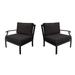 Madison Left and Right Hand Patio Chair w/ cushions in Black/Brown kathy ireland Homes & Gardens by TK Classics | 33 H x 60 W x 33.5 D in | Wayfair