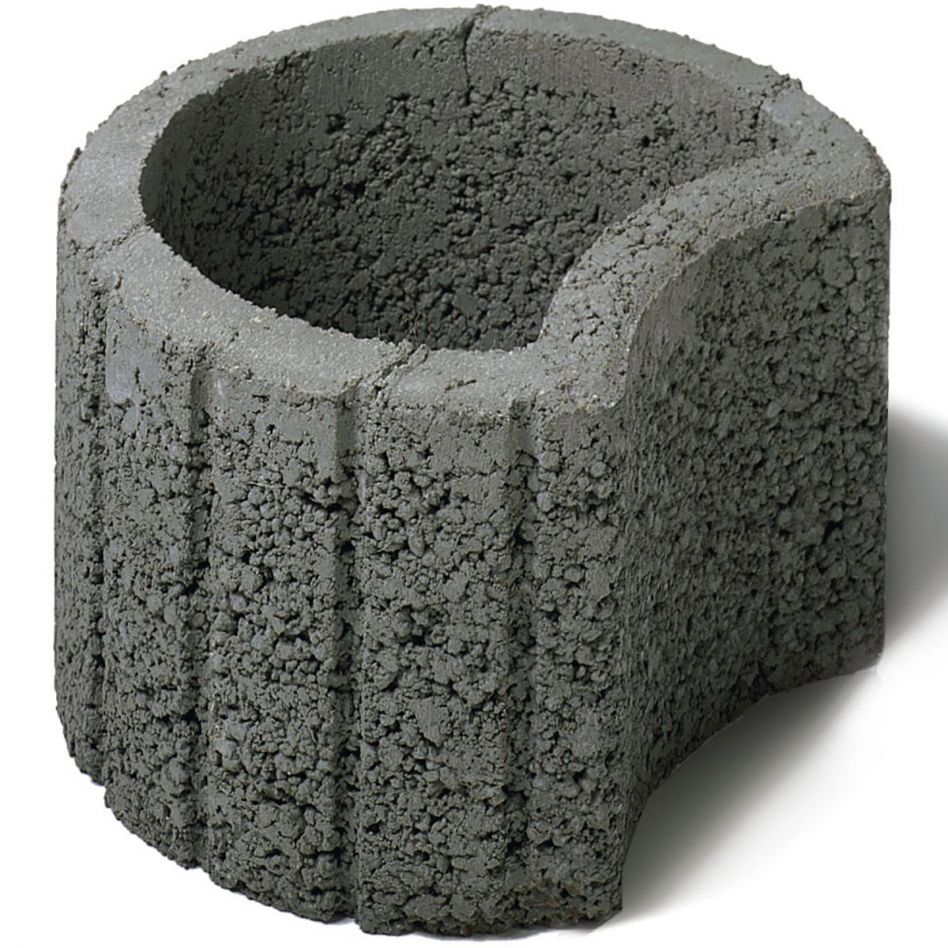 EHL Pflanzstein rund Hangflor anthrazit Pflanzring, 35x28x20 cm Image