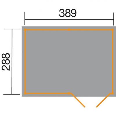 weka Gerätehaus 607 imprägniert Geräteschuppen, 1xDoppeltür ohne Trennwand Image