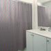 East Urban Home Katelyn Elizabeth Wavy Stripes Single Sower Curtain Polyester in Green/Indigo | 74 H x 71 W in | Wayfair