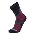 UYN Damen Trekking Wave Socke, Grey Stone/Bordeaux, 39/40