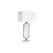 Gabby Braden 32.25" Antique Brass Table Lamp Alabaster/Linen/Metal in White | 32.25 H x 15.5 W x 9.5 D in | Wayfair SCH-163080