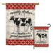 Breeze Decor Farm Cow Nature Animals 2-Sided Polyester 40 x 28 in. Flag Set in Red | 40 H x 28 W in | Wayfair BD-FA-S-110121-IP-BO-D-US18-WA
