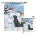 Breeze Decor Snow Pals Nature Pets 2-Sided Polyester 40 x 28 in. Flag Set in Gray | 40 H x 28 W in | Wayfair BD-PT-S-110113-IP-BO-D-US18-WA