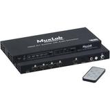 MuxLab 4x1 4K/60 HDMI Switcher with Audio Extraction 500437