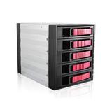 iStarUSA BPU-350SATA 3 x 5.25" to 5 x 3.5" Bay SAS/SATA 6.0 Gb/s Hot-Swap Cage (Red) BPU-350SATA-RED