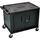 Luxor 27&quot; LP Table 32x24&quot; with Cabinet &amp; 3-Outlet Electric (Black) LP27CE-B