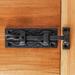 The Renovators Supply Inc. Flush Wrought Iron Door Slide Bolt in Black | 1.5 H x 4 W x 1.5 D in | Wayfair 15813