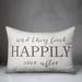 Winston Porter Robblee Happily Ever After Indoor/Outdoor Lumbar Pillow Polyester/Polyfill | 14 H x 20 W x 1.5 D in | Wayfair