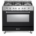 Verona Prestige 36" 4 cu.ft. Freestanding Gas Range in Black | 37.25 H x 35.88 W x 24 D in | Wayfair VPFSGG365E