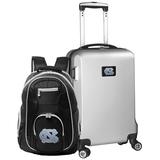 North Carolina Tar Heels Deluxe 2-Piece Backpack and Carry-On Set - Silver
