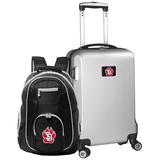 South Dakota Coyotes Deluxe 2-Piece Backpack and Carry-On Set - Silver