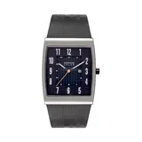 BERING Men's Slim Solar Gunmetal Stainless Steel Tank Mesh Watch - 16433-377, Size: Medium, Grey