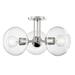 Mitzi Margot 20 Inch 3 Light Semi Flush Mount - H270603-PN