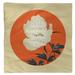 East Urban Home Keito Sato Vintage Japanese Flower Painting 10" Cotton Napkin Cotton in Orange | 10 W x 0.1 D in | Wayfair