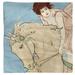 East Urban Home Alira Michaels Vintage Horse Riding Circus Girl Poster 10" Cotton Napkin Cotton in Blue | 10 W x 0.1 D in | Wayfair