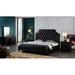 Canora Grey Bax Tufted Platform Bed Wood & /Upholstered/Faux leather in Brown/Gray | 60 H x 83 W x 87 D in | Wayfair