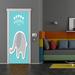 The Holiday Aisle® Baby Shower - Elephant Door Mural Metal in Blue | 80 H x 32 W in | Wayfair DAD1FF36B6A34D3BA0E985447EBA7850