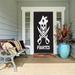 The Holiday Aisle® Pirate Skull & Swords Door Mural Polyester in White | 96 H x 36 W in | Wayfair 64C5EEB3797A49D49EE67F40558B6EA6