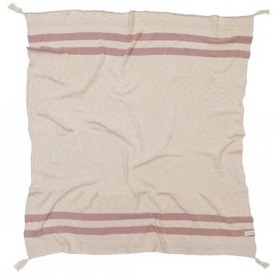 Lorena Canals Knitted Blanket Stripes Natural - Vintage Nude (4'2" x 5')