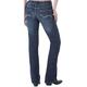 Wrangler Women's Western Stretch Boot Cut Jean, Navy, 11W x 32L